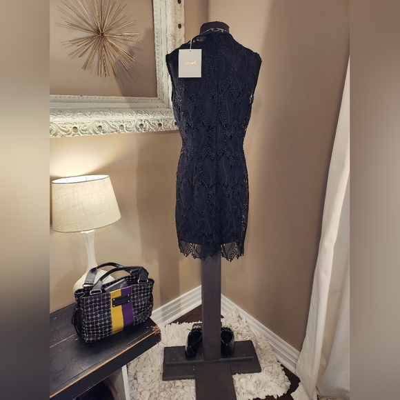 NWT Diane Von Furstenberg Black Dress Size 4 - Picture 5 of 9